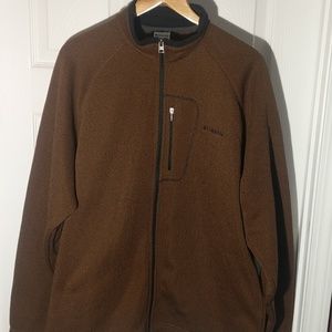 XL Columbia Men's Brown Zip-up Jacket